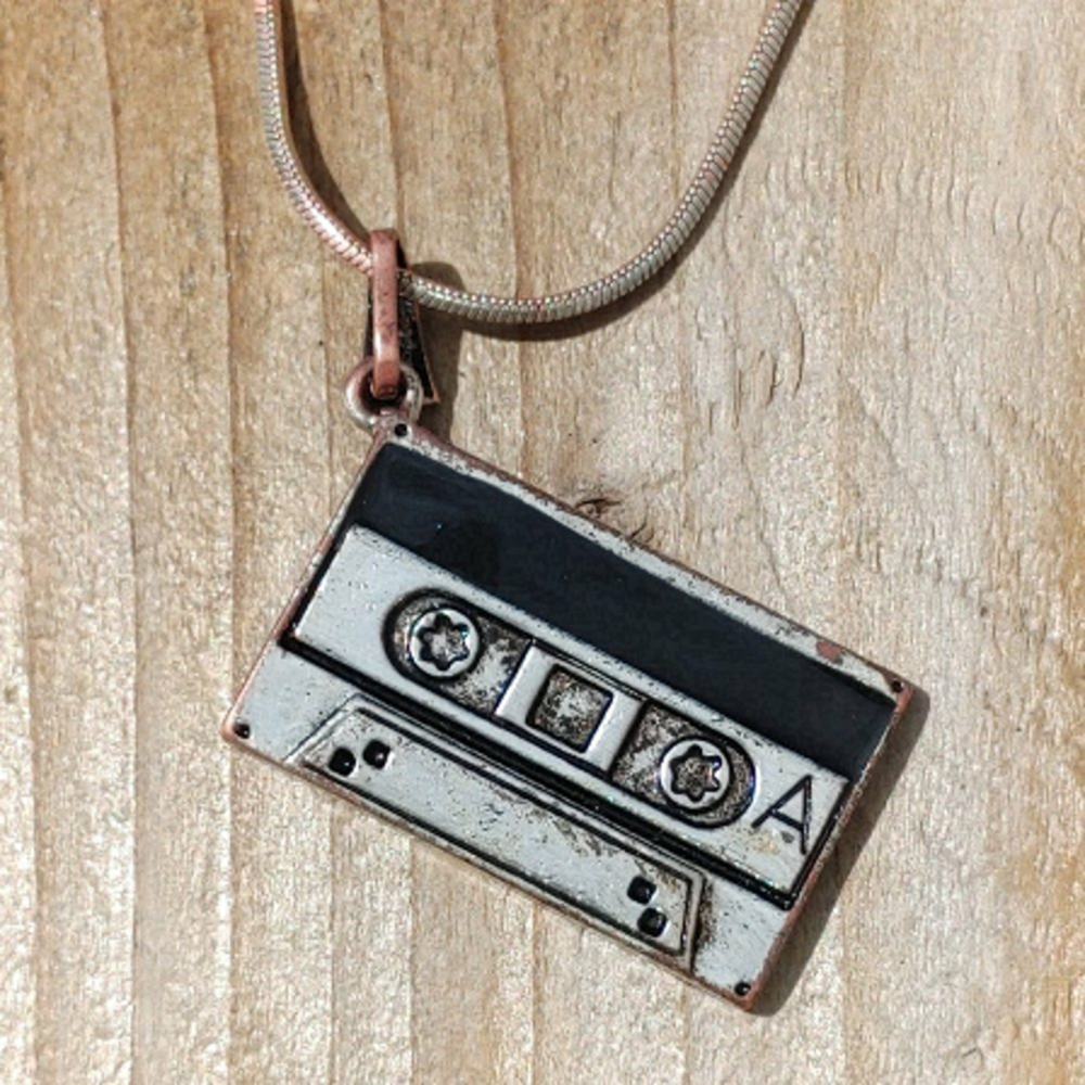 Vintage Cassette Tape Necklace Charm